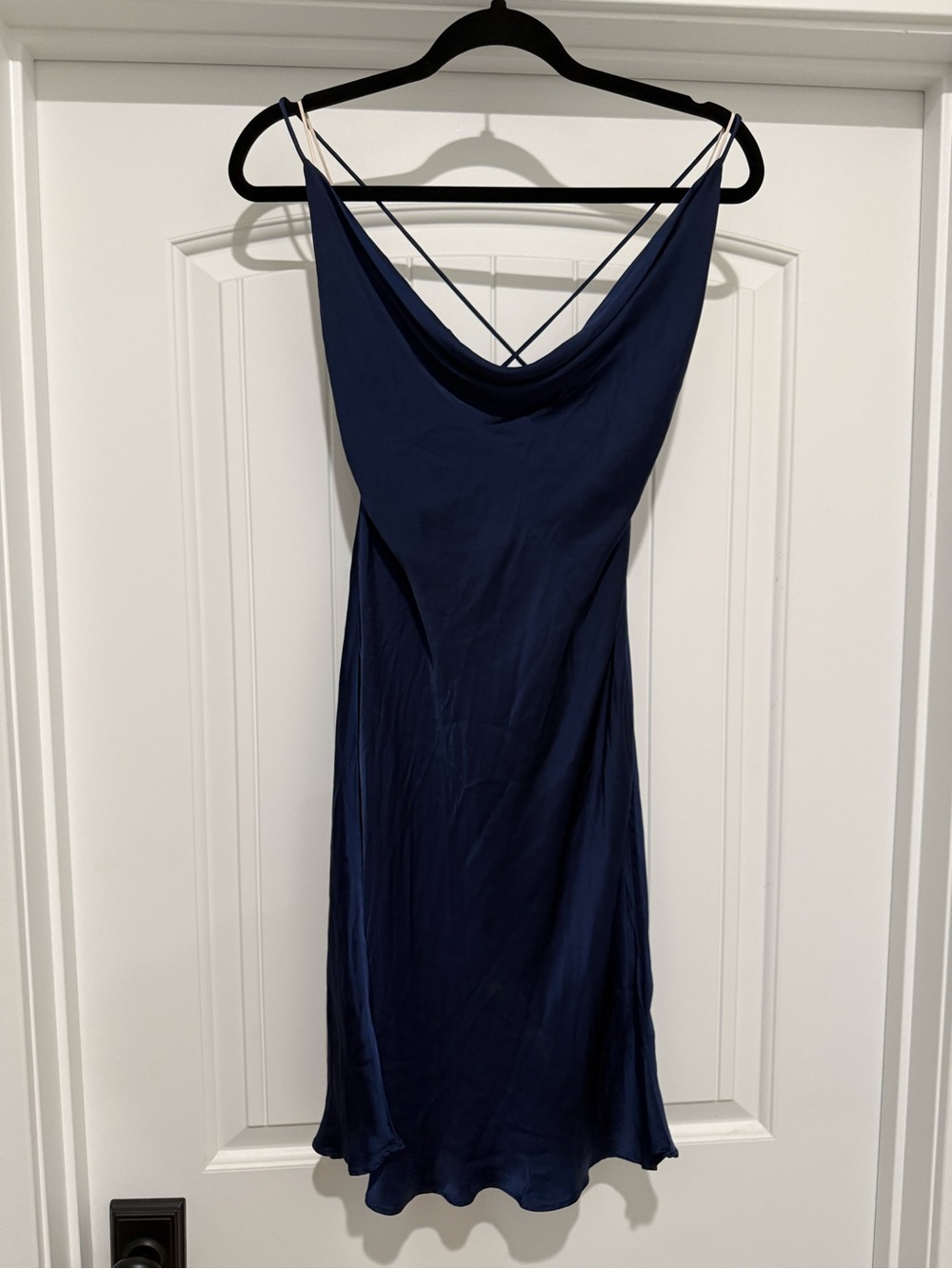 Aritzia Wilfred Navy Diamante Slip Dress - Picture 6 of 7